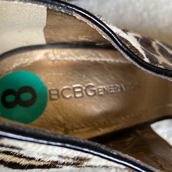 👠 BCBGeneration Harmony Leopard Print Platform Heels Size 8 NWOT - Picture 8 of 11